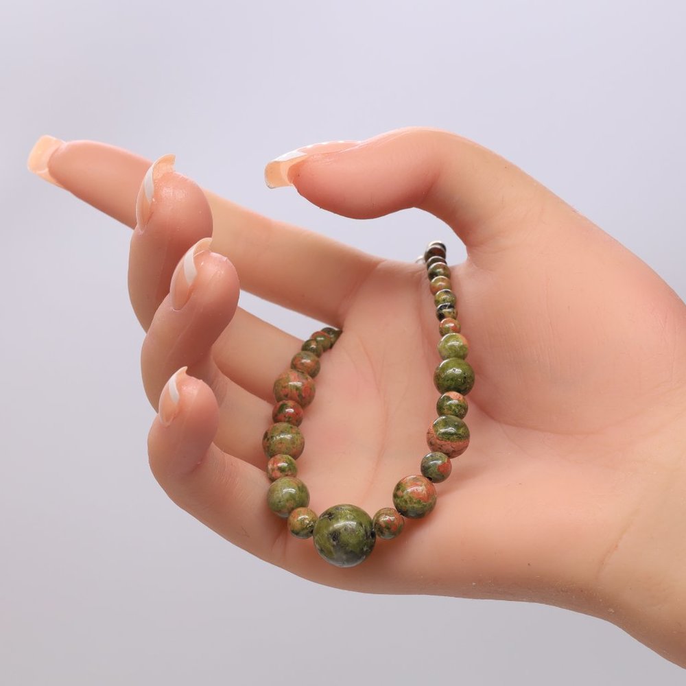 🎉Host Pick🎉 Natural Unakite Necklace 3 Piece Set. - Picture 7 of 7